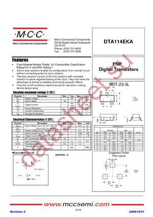 DTA114EKA-TP datasheet  